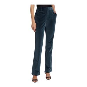 Cinq a Sept Kerry Chenille velvet straight pants blue size 16